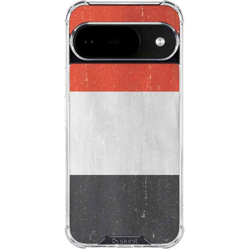 Yemen Flag Distressed Google Pixel 10 Clear Case